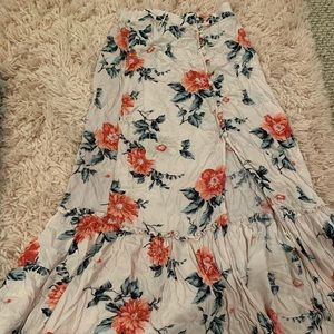 American Eagle Flower-Patterned Maxi Skirt